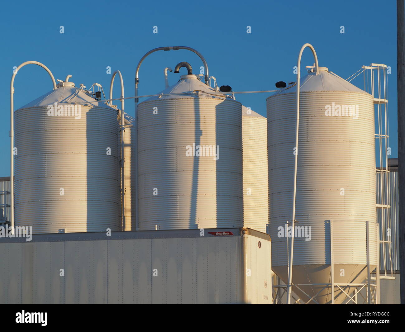 Les silos de stockage de vrac sec Banque D'Images