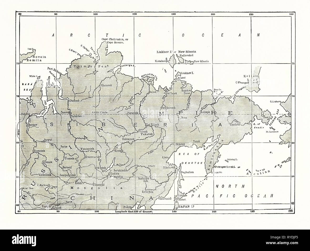 Sibérie Map Banque De Photographies Et D’images à Haute Résolution Alamy