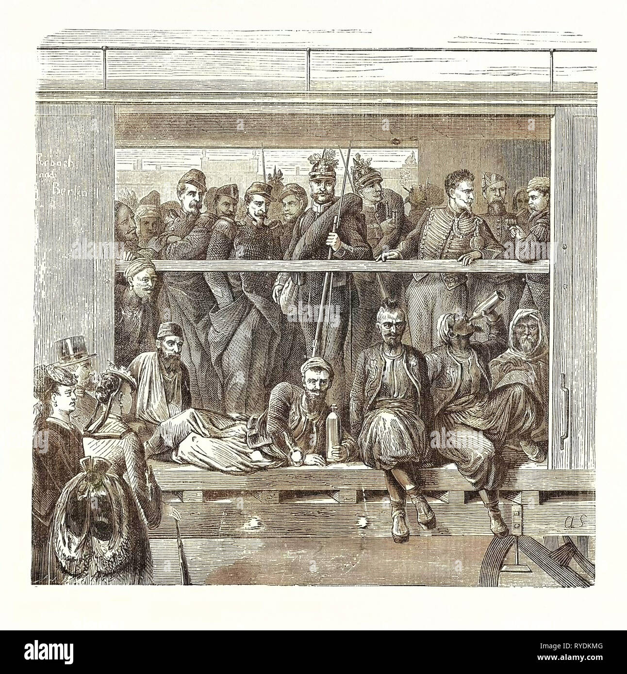 Guerre franco-allemande : le français à la gare de triomphe Berlin, Allemagne Banque D'Images