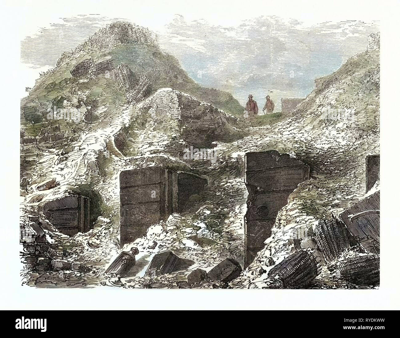 Guerre de 1870 : une partie des remparts avant Paris après l'attentat, France Banque D'Images