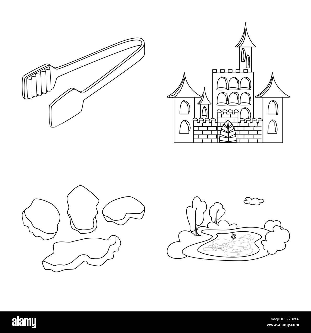 Château,pince à échardes,étang,vaisselle,glace,hiver,cantine,cristal,cuisine,,palace,janvier,nature,bleu,translucide,pince,barbecue,patinoire,cuisiner,neige,Noël,cuisine,royaume,cube,couverts,sculpture,pieces,nettoyer,humide,carre,pureté,texture,congelés,froid,transparent,gel,set,eau,vector icon,illustration,collection,isolé,design,graphisme,élément signe,ligne,plan,vecteurs vecteur , Illustration de Vecteur