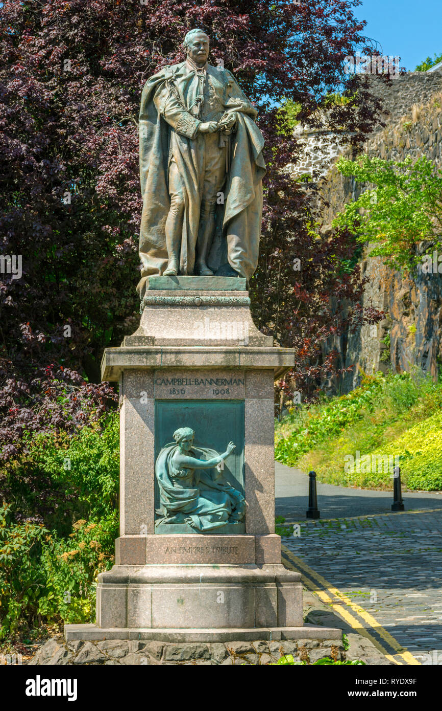 Statue de Sir Henry Campbell-Bannerman, Stirling, Stirlingshire, Scotland, UK Banque D'Images