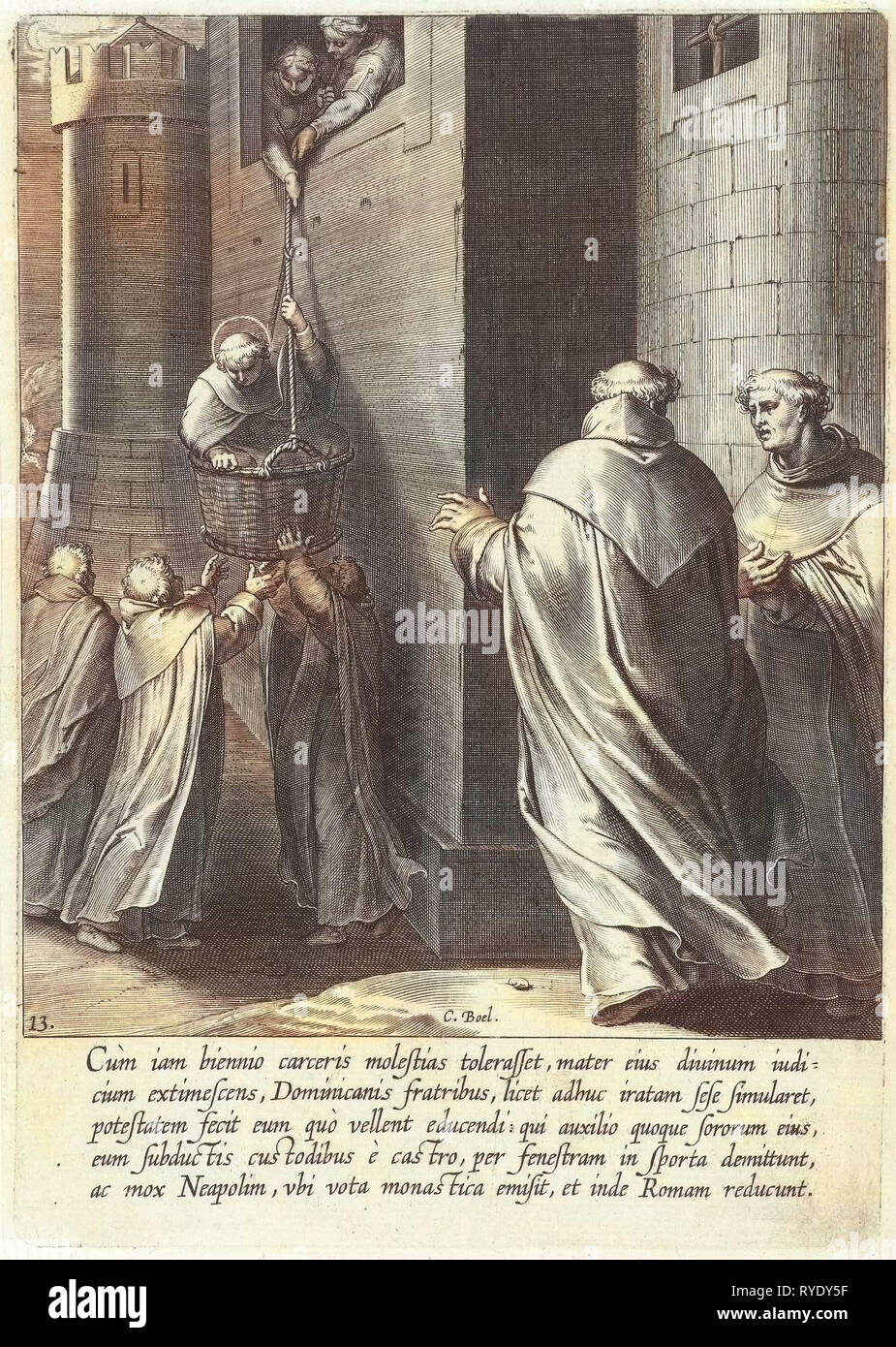 Thomas flight de prison, Cornelis Boel, Otto van Veen, 1610 Banque D'Images