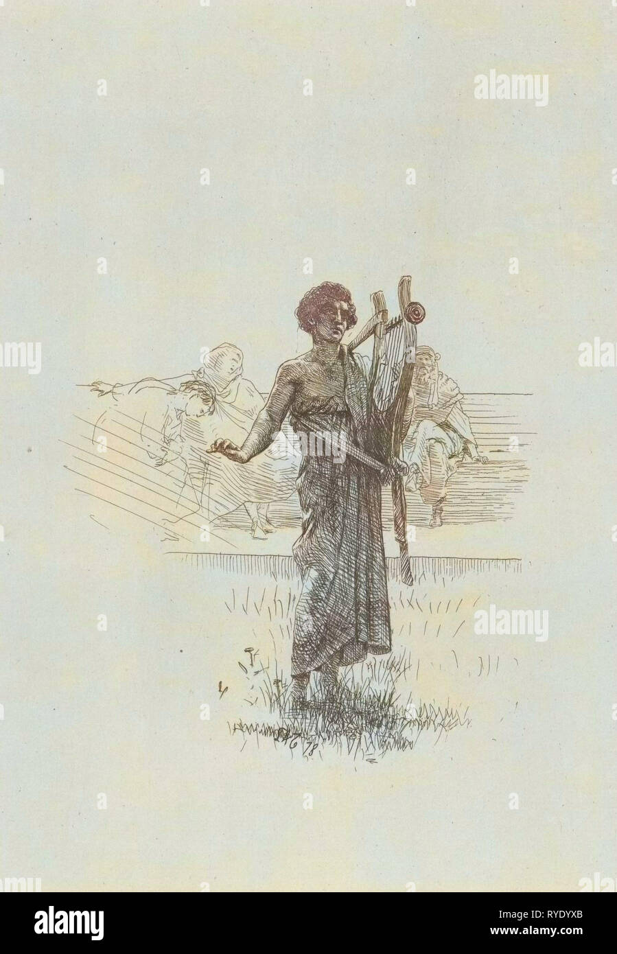 Esquisse pour l'improvisateur, Lawrence Alma Tadema, 1878 Banque D'Images