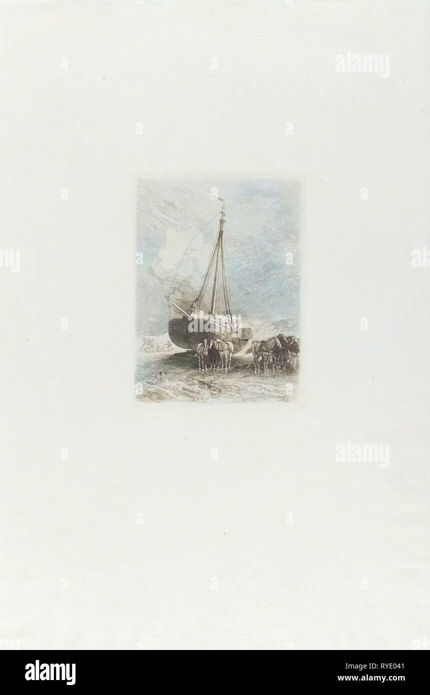 Navire à sec, Charles Rochussen, 1824 - 1894 Banque D'Images