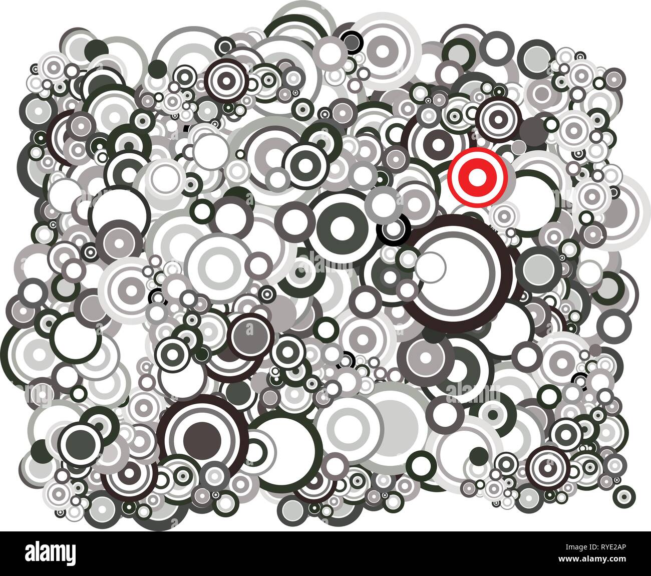 Cercles noirs et blancs Illustration de Vecteur