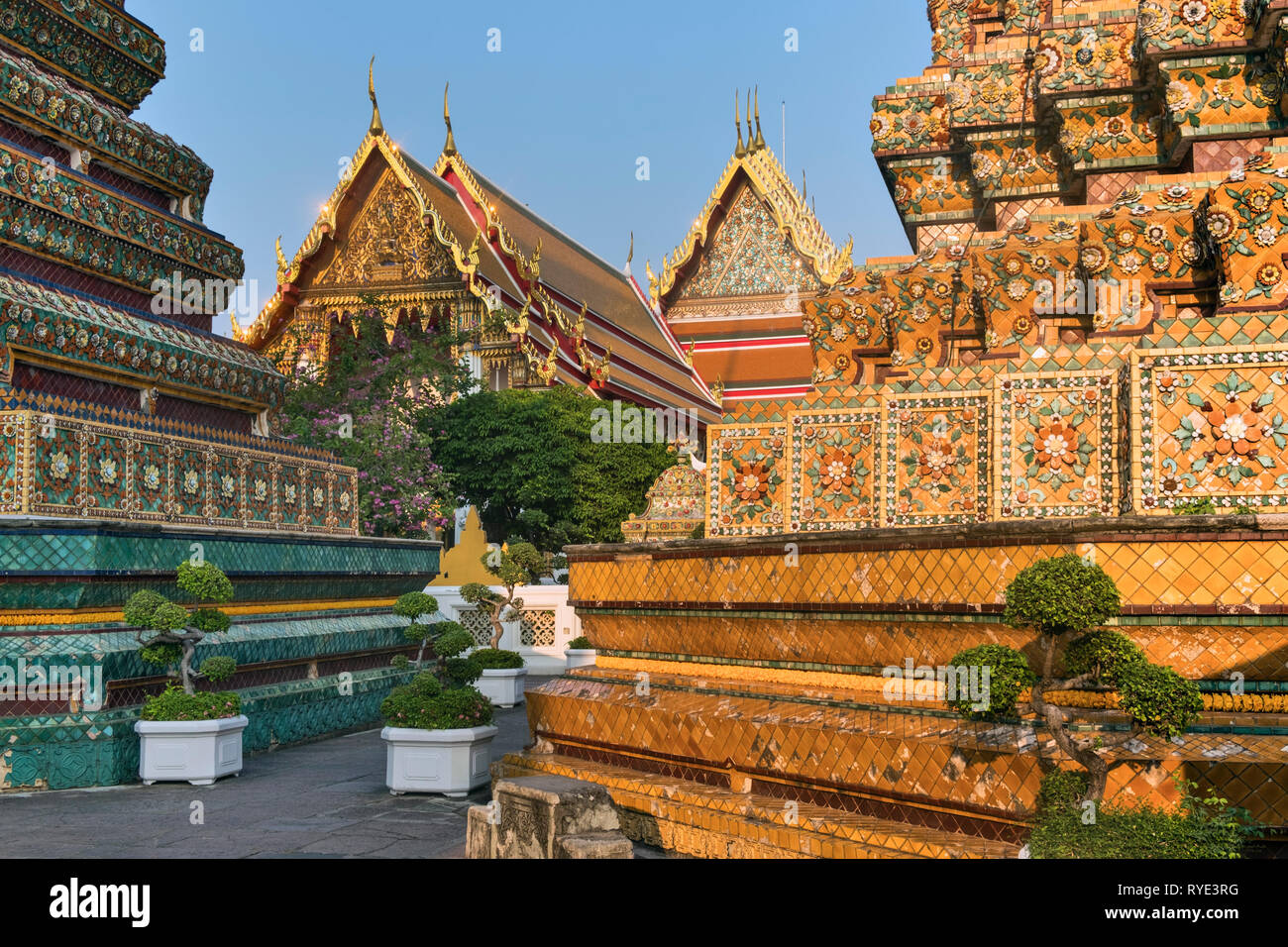 Wat Po Bangkok Thaïlande Banque D'Images