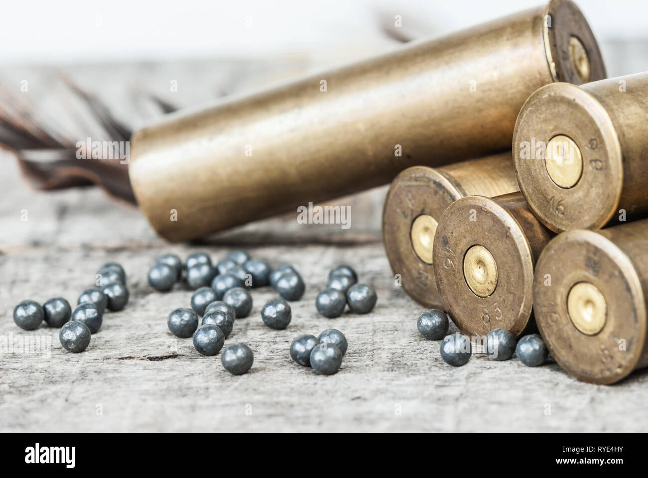 Vieilles cartouches de fusil de chasse Banque de photographies et d