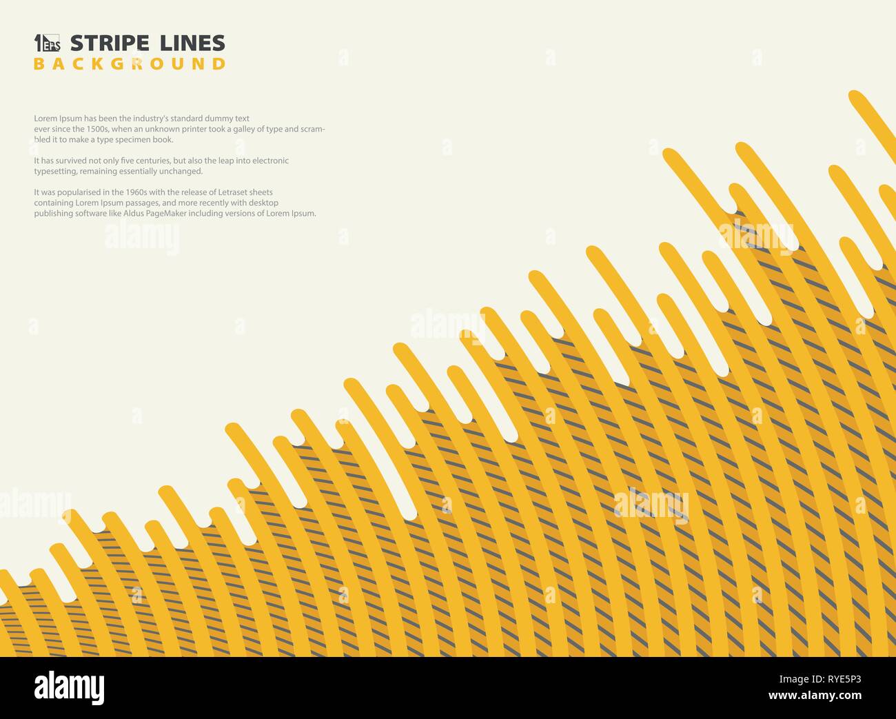 Résumé dash maille jaune avec une bande noire motif de lignes de fond au design moderne. Vous pouvez utiliser pour votre annonce, affiche, print, modèle, brochure, flyer, artwo Illustration de Vecteur