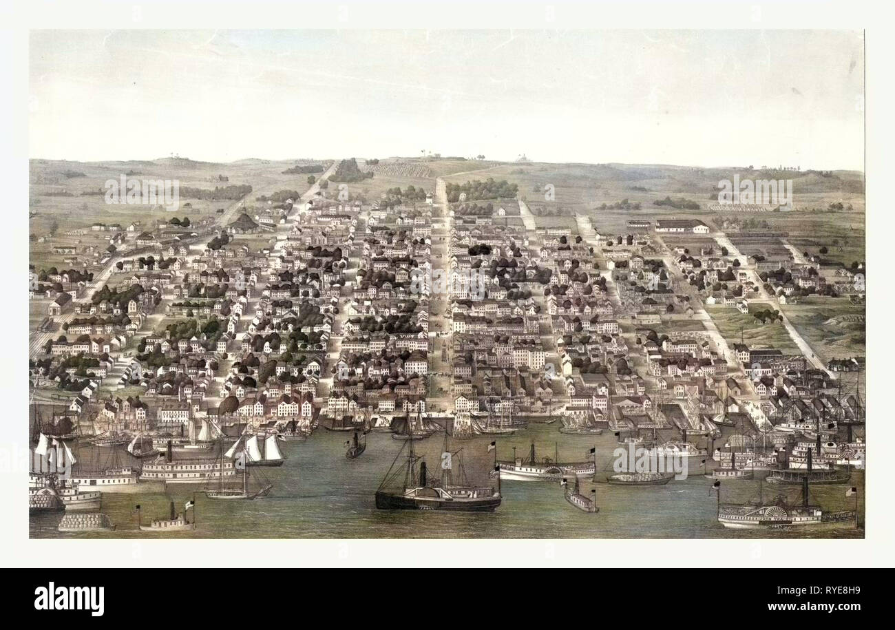 Birds Eye View of Alexandria, VA., US, USA, Amérique Latine Banque D'Images