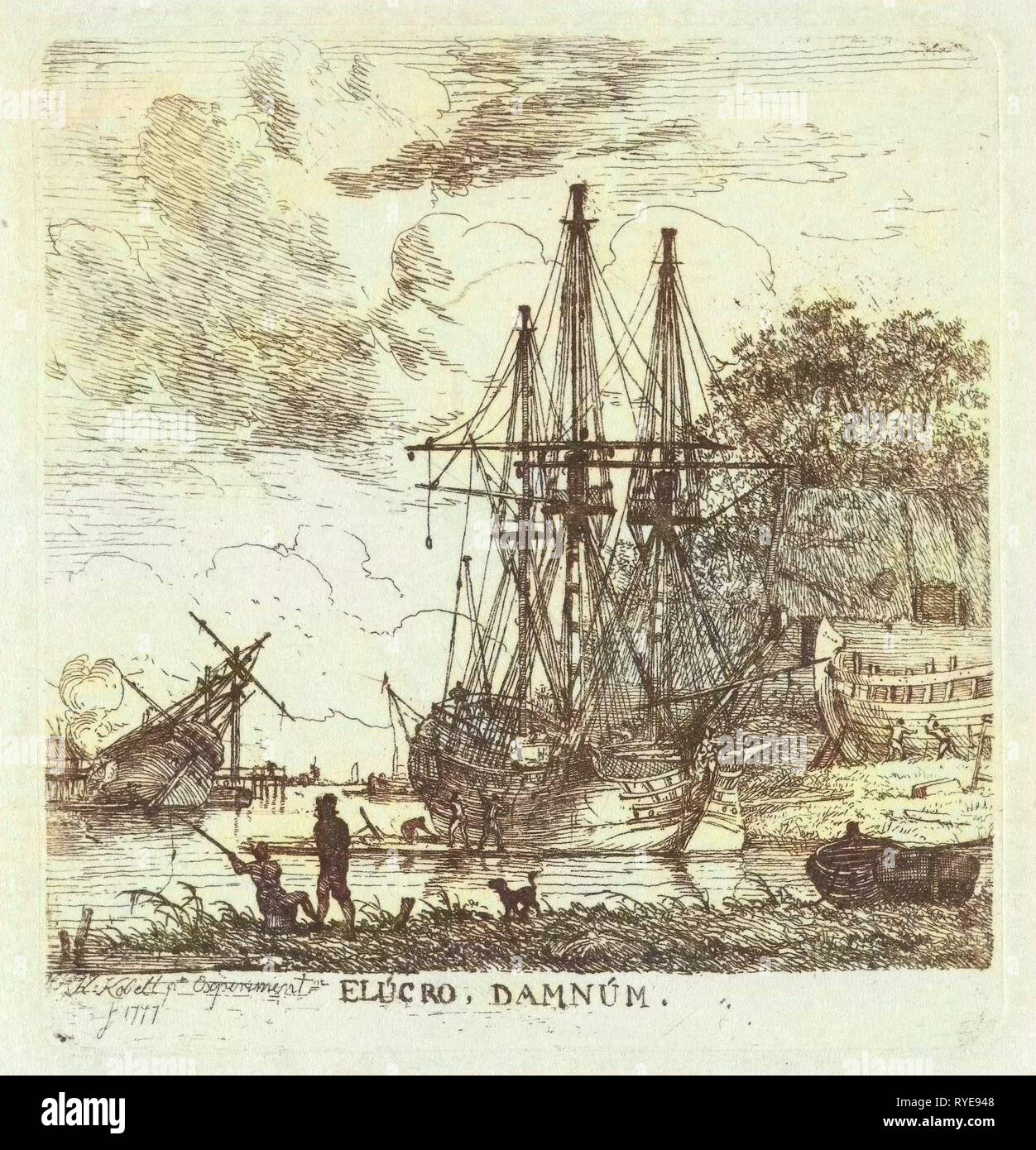 Chantier naval, Hendrik, Ange 1777 Banque D'Images