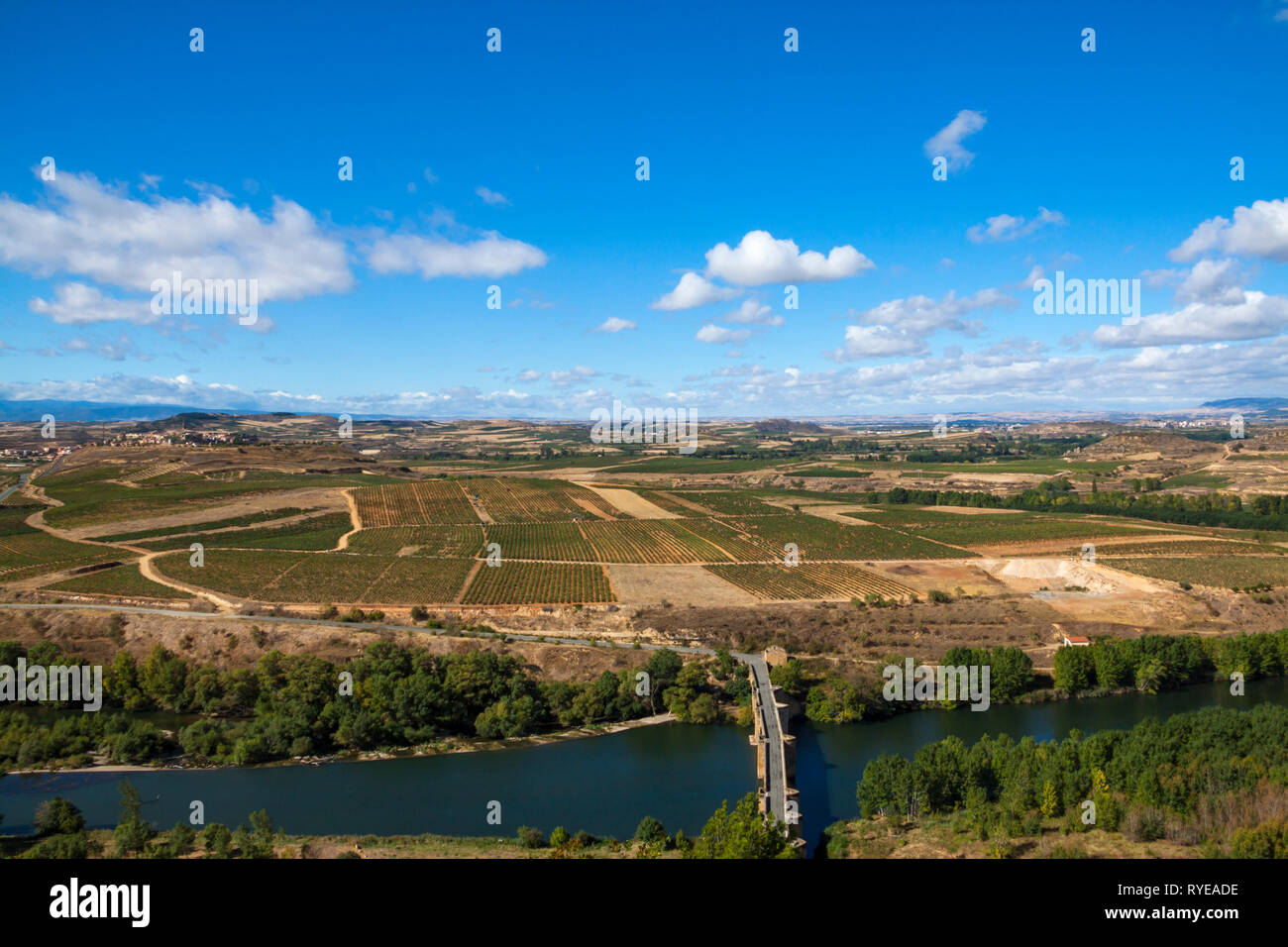 Río Ebro, La Rioja, Espagne Banque D'Images