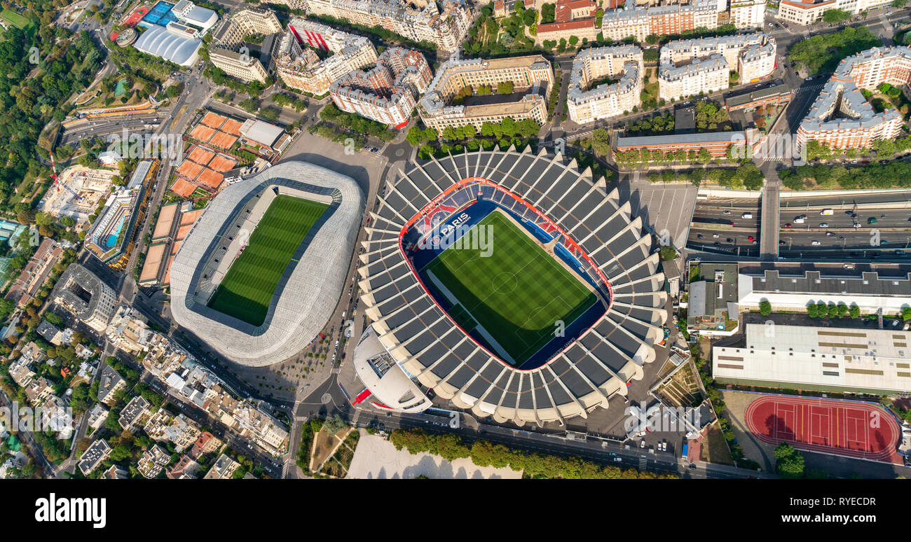 Vue aérienne de Stadion Le Parc des Princes et Jean Bouin Stadion