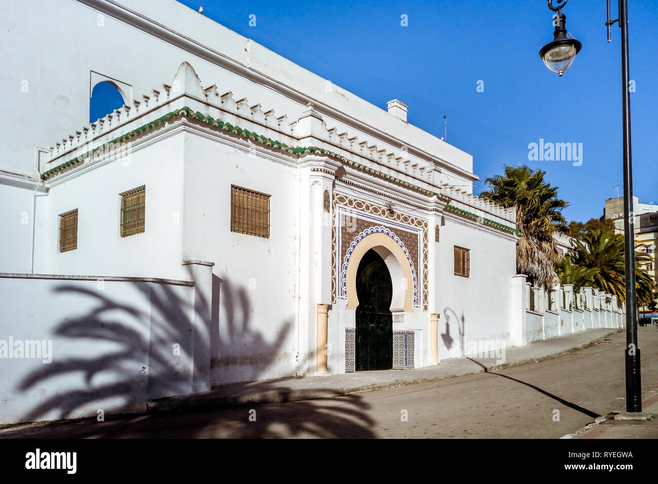 L'ancien palais du Sultan Moulay Hafid à Tanger, Maroc, construite au 19ème siècle Banque D'Images