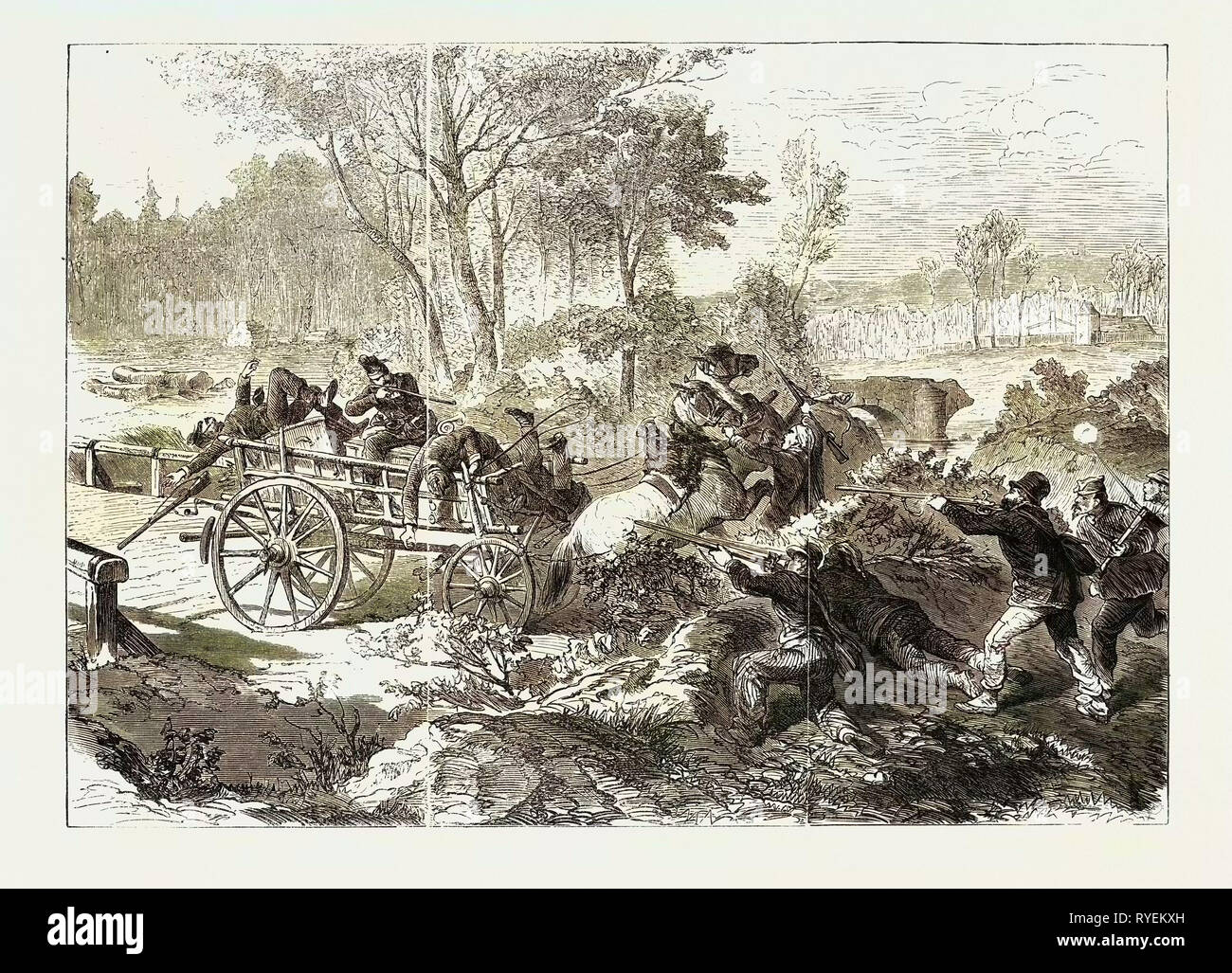 Guerre franco-prussienne : attaqué par France-Shooters 1870 Banque D'Images