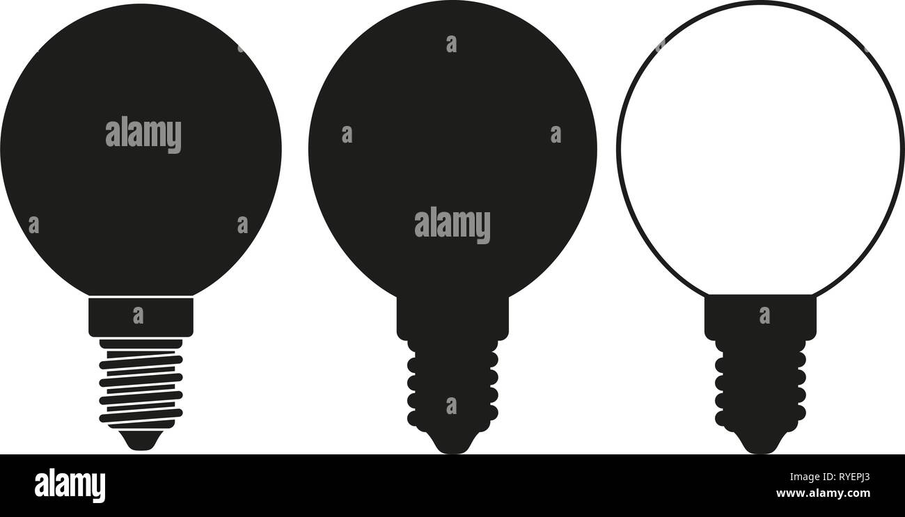 Lumière blanche et noire lampe Orbe défini Illustration de Vecteur Lumière blanche et noire lampe Orbe défini Illustration de Vecteur