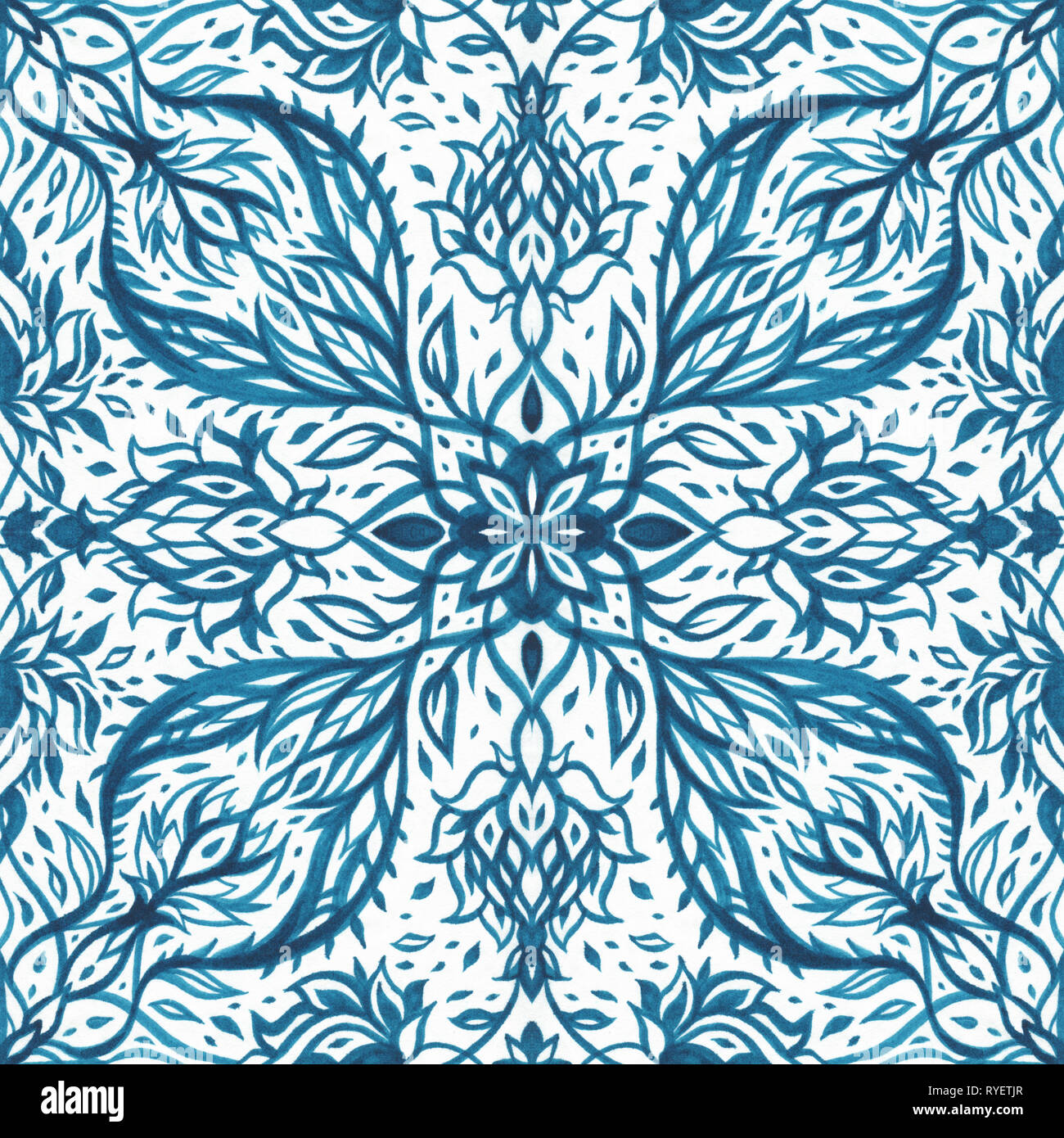 Motif vintage exotiques. Transparente avec motif Vintage hand drawn Abstract Flowers. Peut être utilisé pour le papier peint, l'arrière-plan de site web, textile, cas de téléphone Banque D'Images