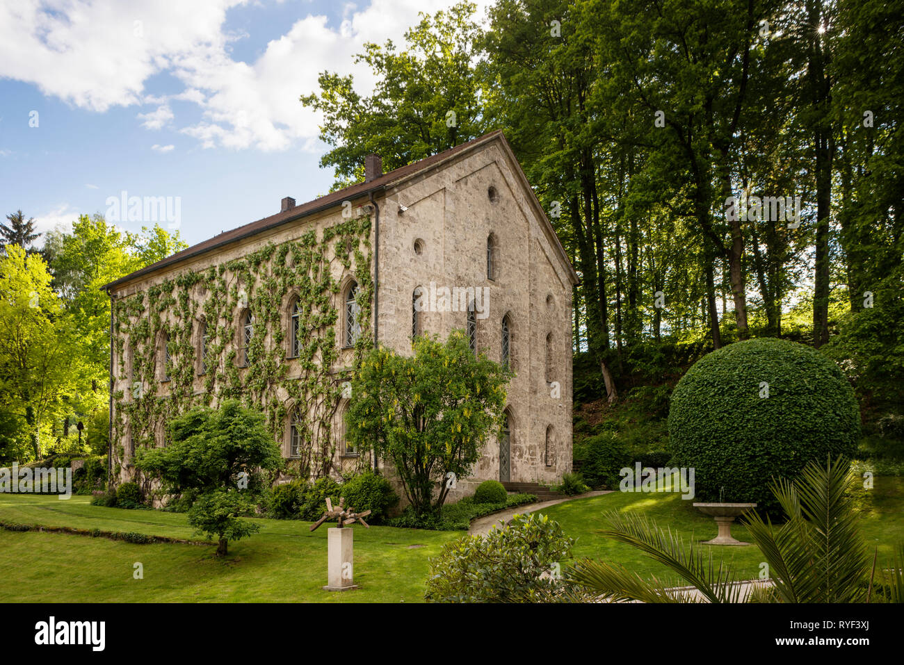 'Maison gothique au motif de Schloss Unterleinleiter en Bavière, Allemagne. Banque D'Images