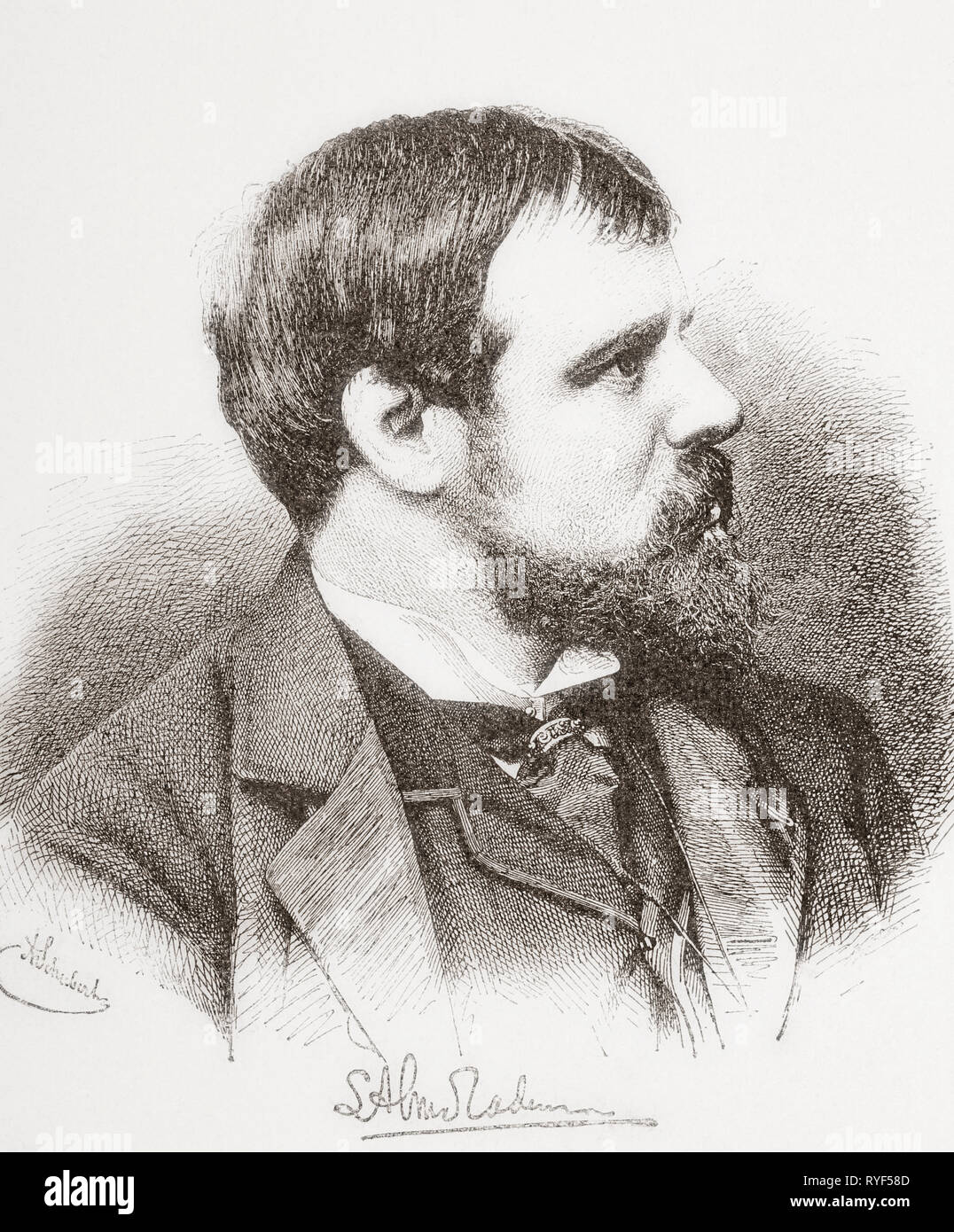 Sir Lawrence Alma-Tadema, né Lourens Alma Tadema, 1836 - 1912. Peintre hollandais. À partir de la Ilustracion Artistica, publié 1887. Banque D'Images