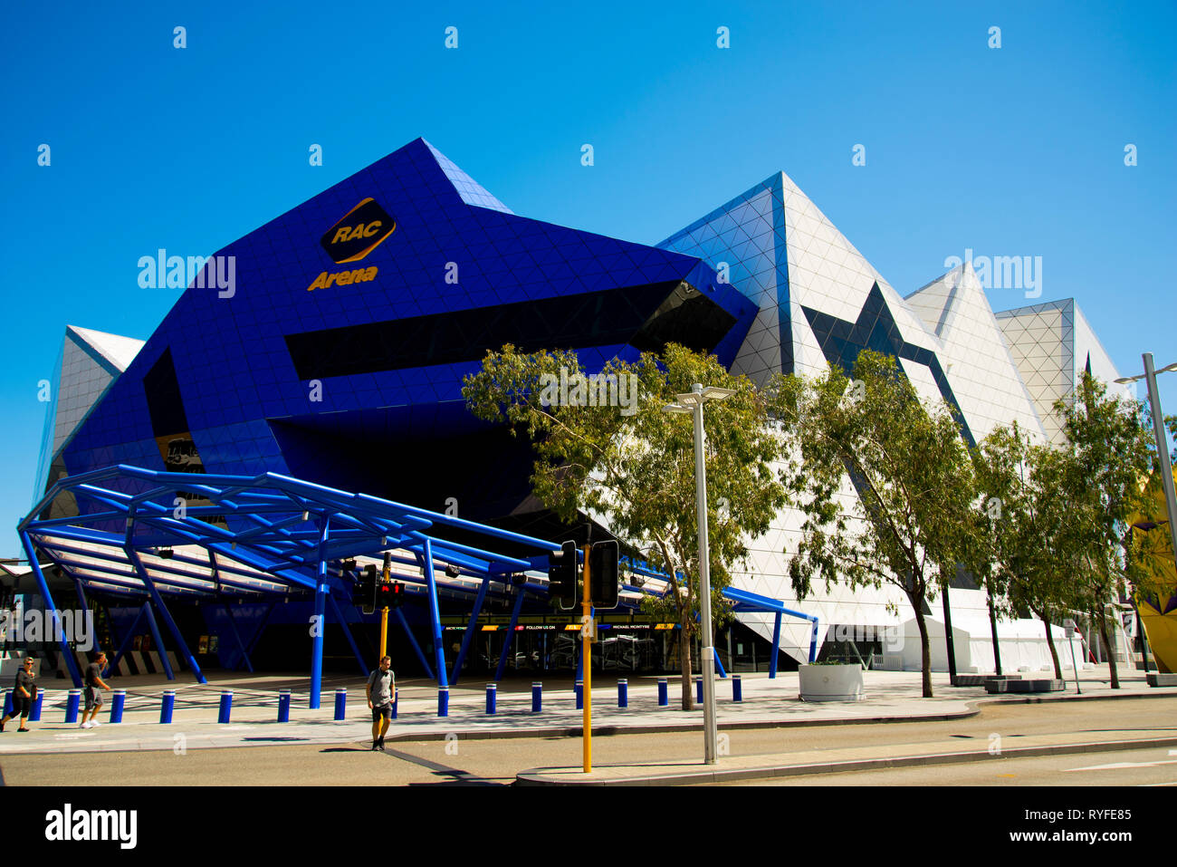 PERTH, AUSTRALIE - 2 mars, 2019 : RAC Arena est un divertissement et stade construit en 2012 et a été conçu par les cabinets d'architecture Ashton Raggat Banque D'Images