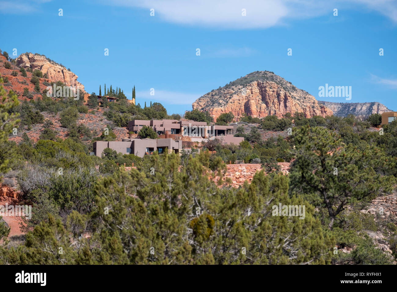 Maisons dans Arizona Sedona Banque D'Images