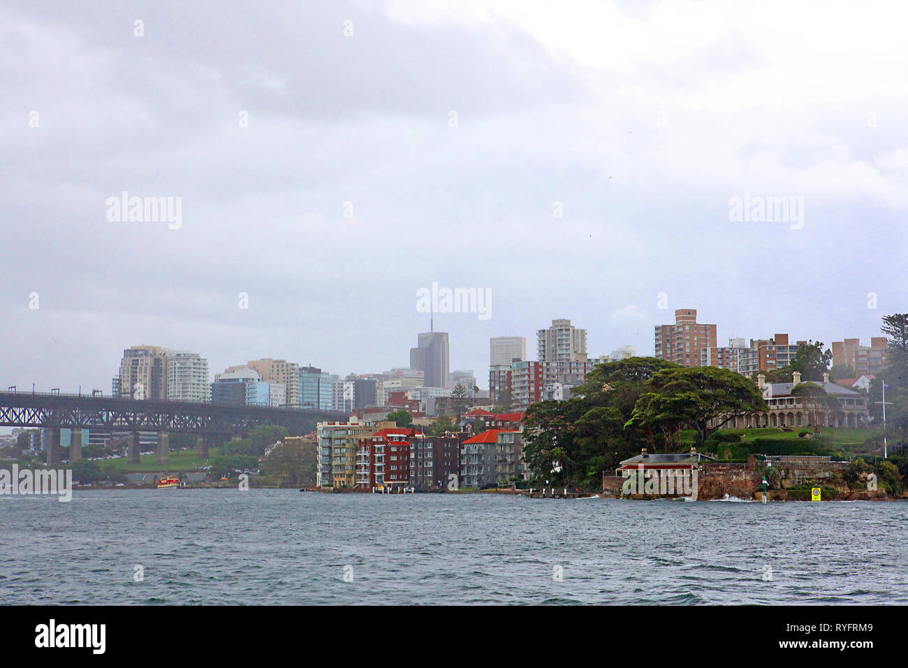 Billet d'Australie. Les scenic et vues de l'Australie. Front de mer du port de Sydney et de la ville de Sydney, Nouvelle Galles du Sud, Australie. Banque D'Images