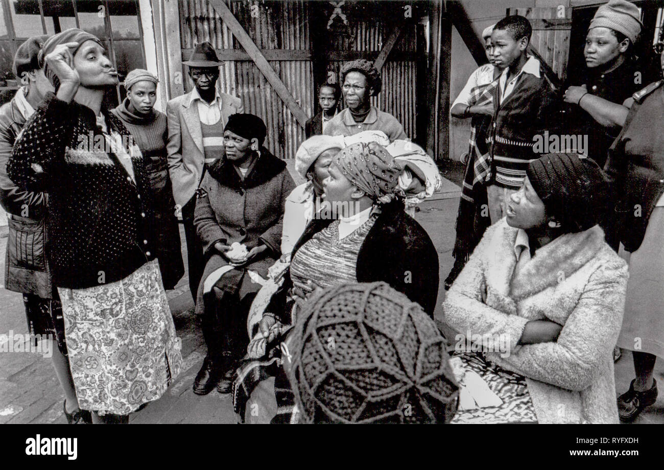 L'apartheid en Afrique du Sud, Cape Town, Crossroads Banque D'Images