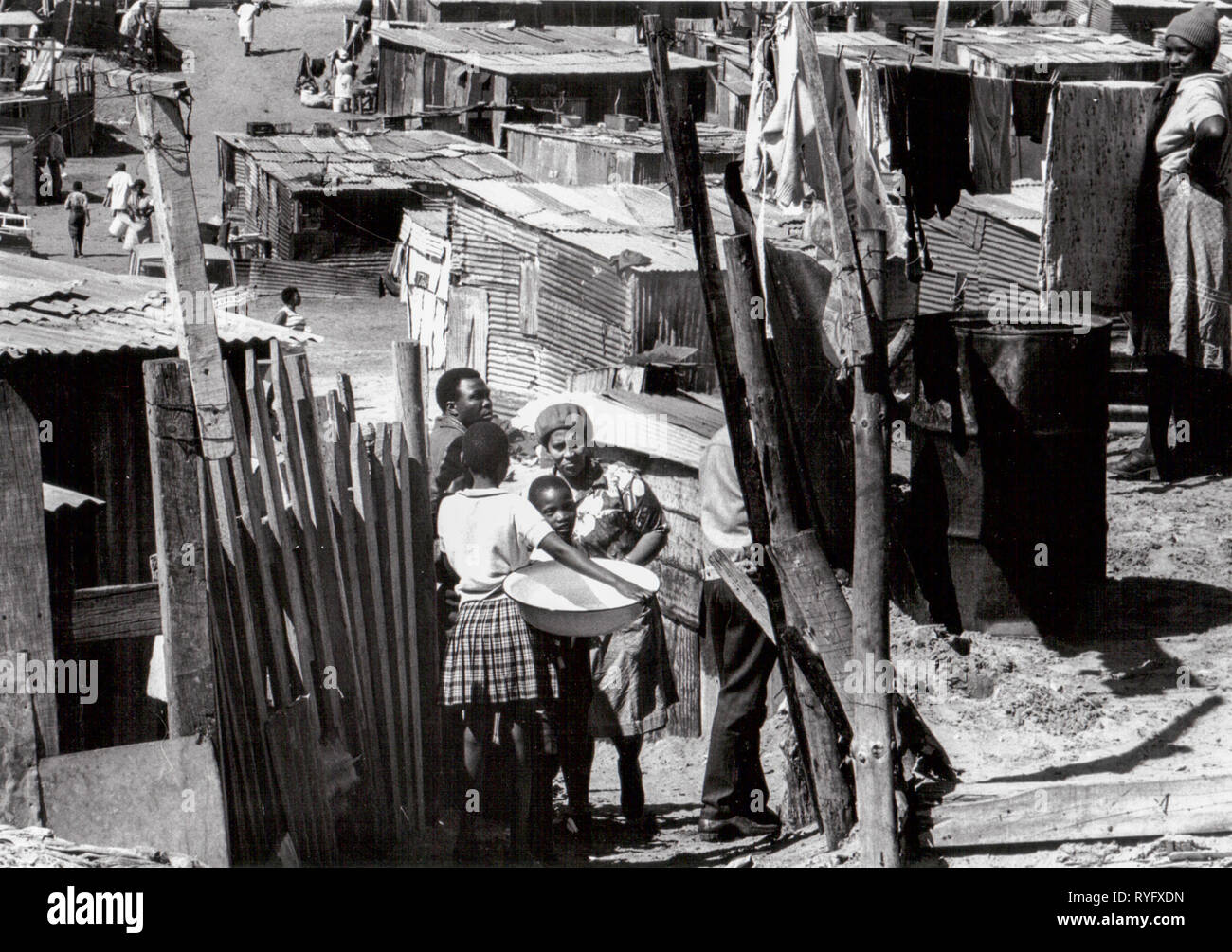 L'apartheid en Afrique du Sud, Cape Town, Crossroads Banque D'Images