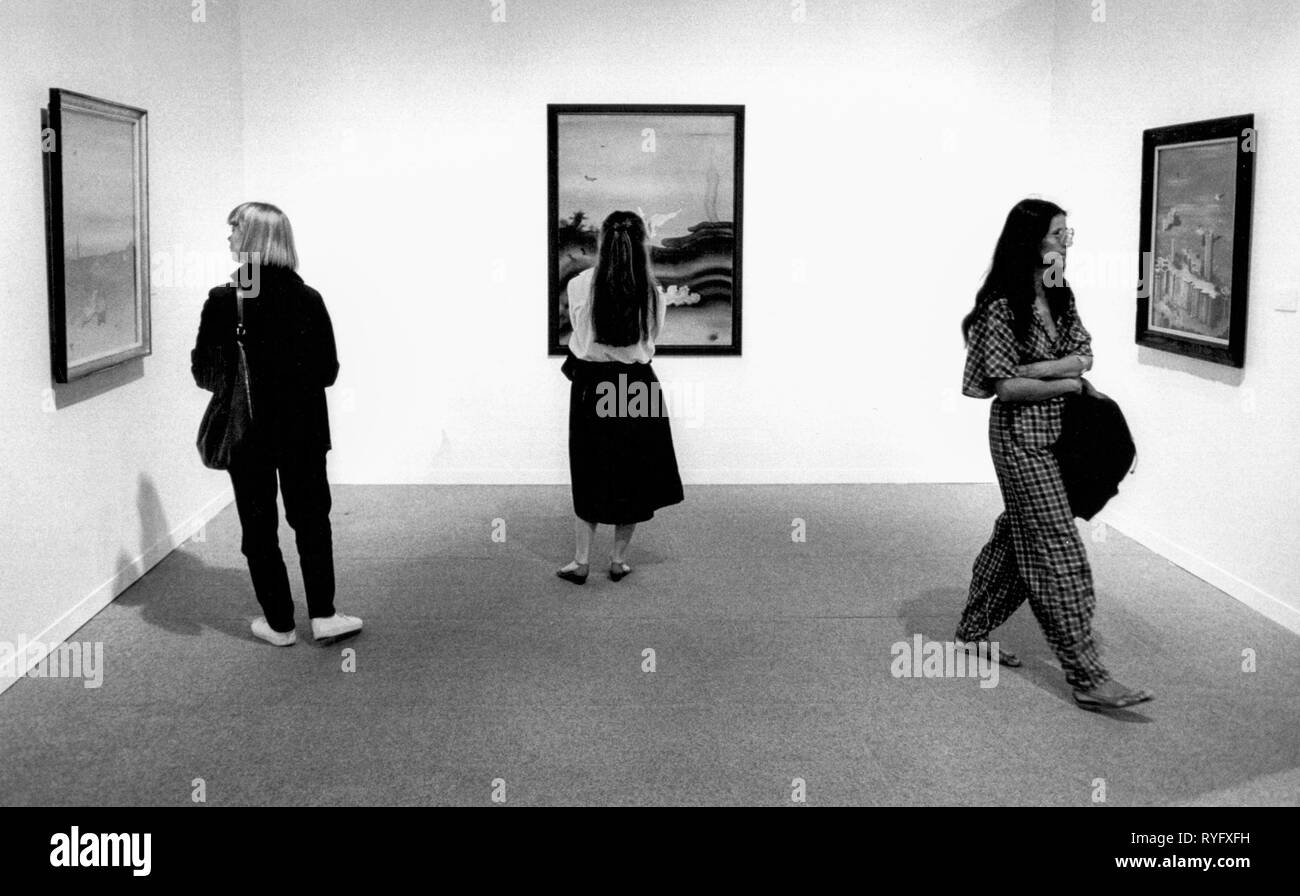 Exposition d'Yves Tanguy, au centre Pompidou, Paris, France Banque D'Images