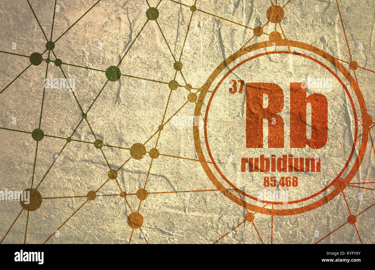 Le rubidium élément chimique. Banque D'Images