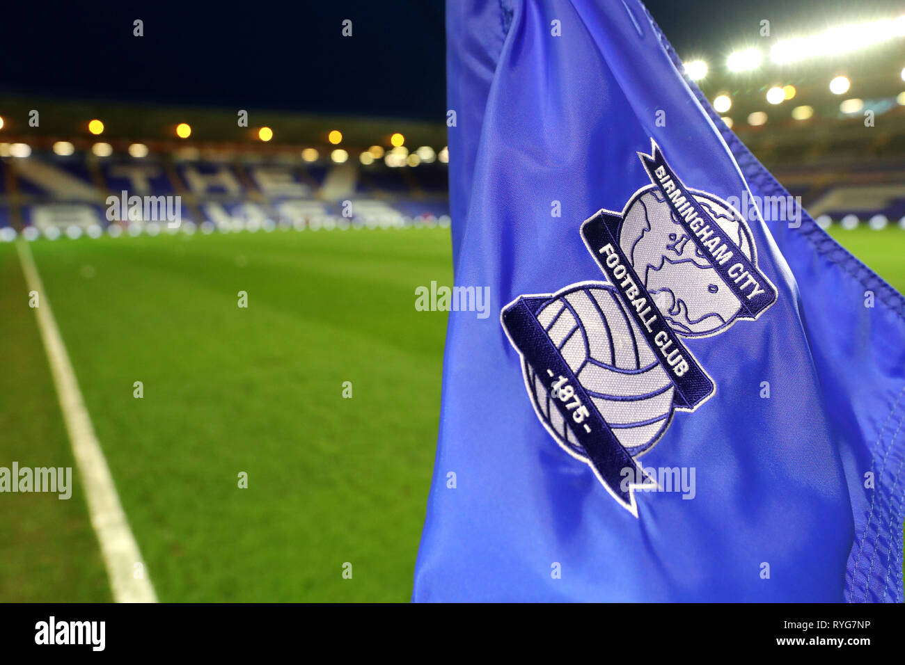 Une vue générale d'un pavillon de ville de Birmingham de l'avant du match au cours de la Sky Bet Championship match à St Andrew's billions Trophy Stadium, Birmingham. Banque D'Images