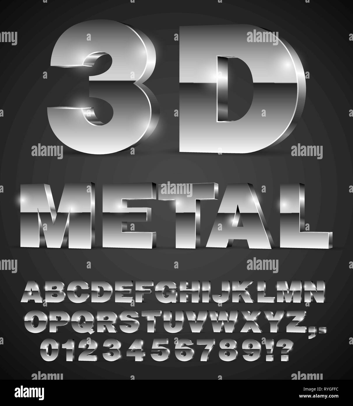 Vector font l'alphabet Illustration de Vecteur