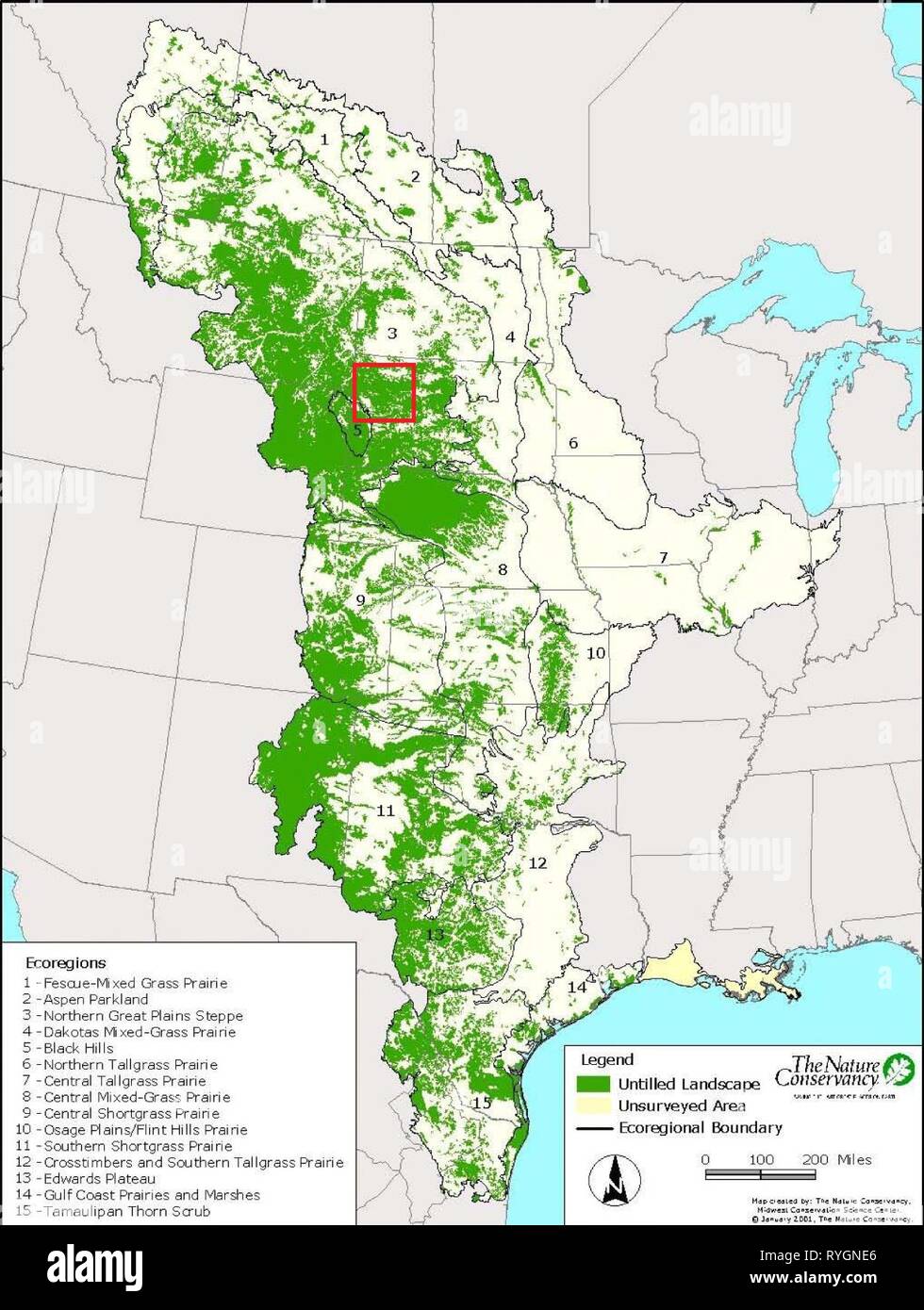 Enquêtes aquatiques et l'évaluation de la région de Slim Buttes Harding et Butte Co., SD E7B0A490-9C23-4F66-8B12-C76B17101B65 Année : 2006 paysages en friche dans les écorégions de la Grande Plaine Eco régions 1 -Fescue-Mixed herbes des prairies-parcs à trembles 2 -3 -4 Steppe des Grandes Plaines du Nord Dakota-Mixed-Grass Prairie 5-Black Hills 5 -de la prairie à herbes hautes du nord 7 - Le Centre de la prairie à hautes herbes des prairies à herbes courtes Mixed-Grass centrale centrale Praine Osage Plains/Flint Hills Prairie à herbes courtes Praine le Sud et du sud des prairies à herbes hautes Crosstimbers Plateau Edwards 14-Gulf Coast prairies et marais Banque D'Images