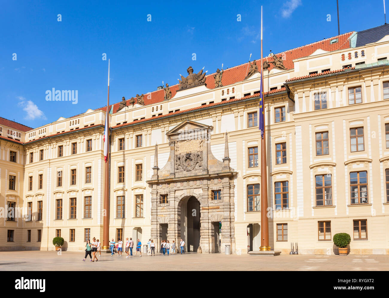Le Château de Prague Prague Pražský hrad REPLUBLIC TCHÈQUE EU EUROPE Banque D'Images