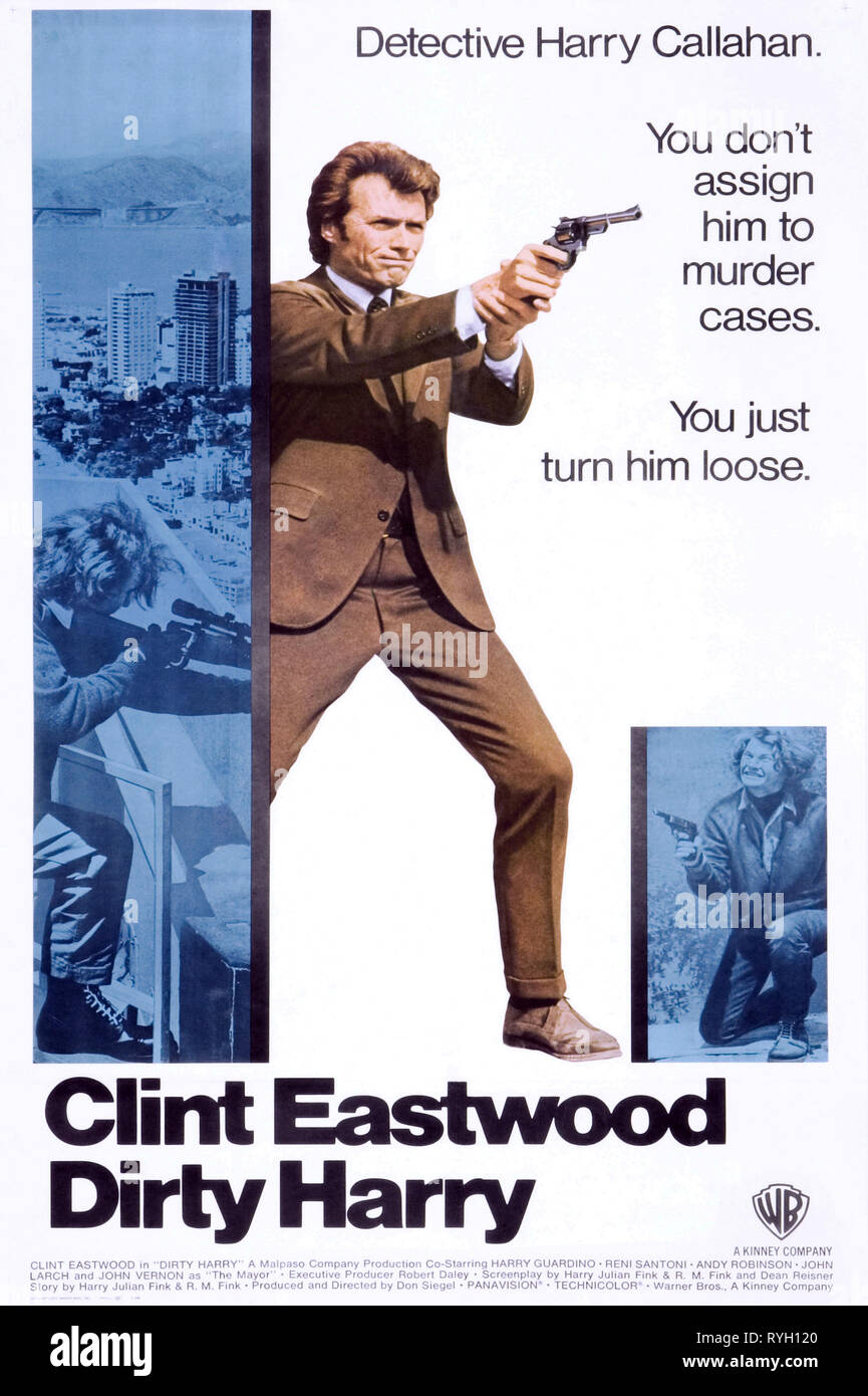 Affiche de film, l'inspecteur Harry, 1971 Banque D'Images