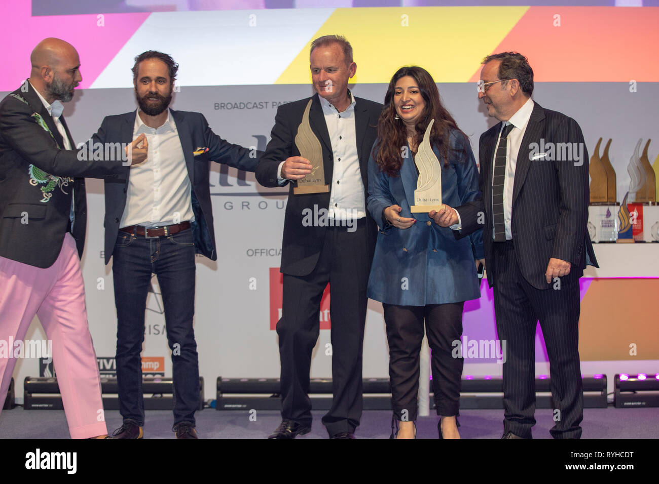 Dubaï, Émirats arabes unis, le 13 mars 2019, l'or lauréats - Grand Prix Design, Berger Paints, BBDO Pakistan, Lahore, Impact BBDO, Dubaï, Sara Tareen Productions, Lahore, Pakistan au Dubai Lynx Awards, Dubaï Lynx 2019 - Festival International de la créativité © ifnm / Alamy Live News Banque D'Images