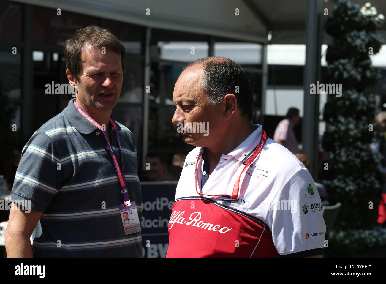 Melbourne, Australie. 14Th Mar, 2019. Photo4/LaPresse 14/03/2019 Melbourne, Australie Le Sport Grand Prix de Formule 1 l'Australie 2019 Dans le pic : Frédéric Vasseur (FRA) L'équipe de course Alfa Romeo Crédit Principal : LaPresse/Alamy Live News Banque D'Images