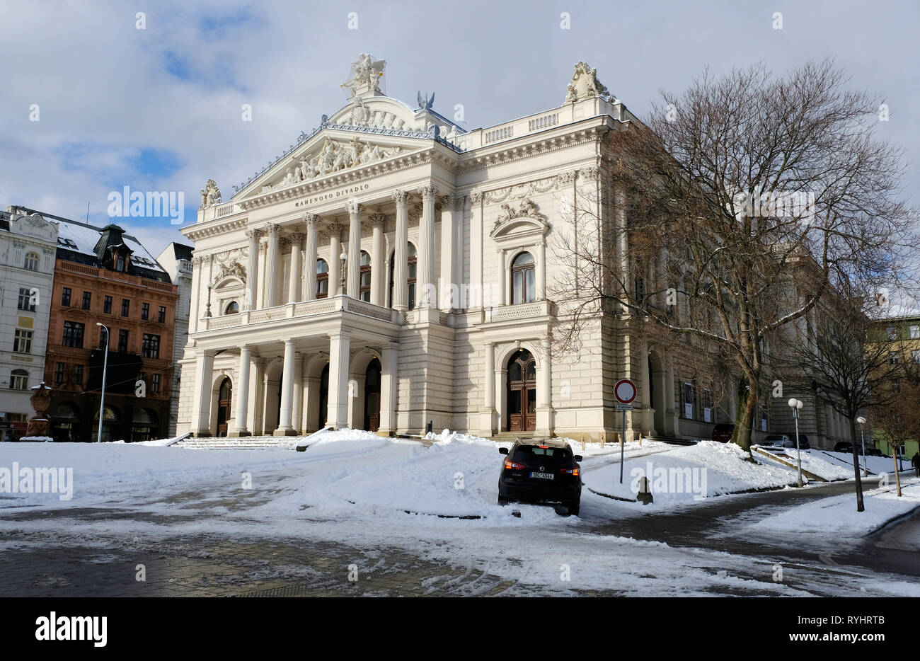 29 janvier 2019, la République tchèque, Brünn : le théâtre de Brno, ouvert en 1882, le Deutsches Theater. Il a été le premier théâtre en Europe à être équipé de l'éclairage électrique. La République tchèque est le pays hôte de la Foire du livre de Leipzig 2019. Les Tchèques ont travaillé sur leur programme pour deux ans. Peu de planification du voisin un joli grand concert. Photo : Birgit Zimmermann/dpa-Zentralbild/ZB Banque D'Images