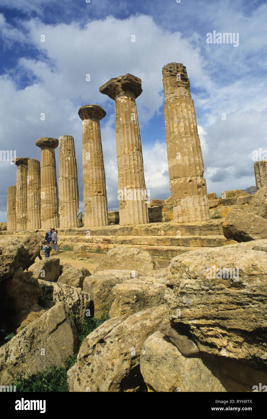 Temple eracle, Agrigente, Sicile, Italie Banque D'Images