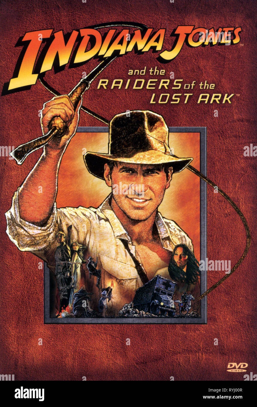 HARRISON FORD, jaquettes DVD INDIANA JONES ET LES AVENTURIERS DE L'Arche Perdue, 1981 Banque D'Images