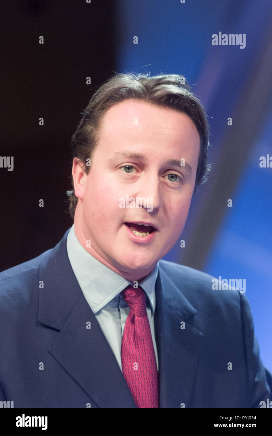 David Cameron, à la conférence du parti conservateur de 1999 à Bournemouth Banque D'Images