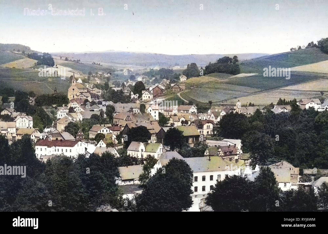 1908, Ústí nad Labem, République tchèque, Niedereinsiedel Banque D'Images