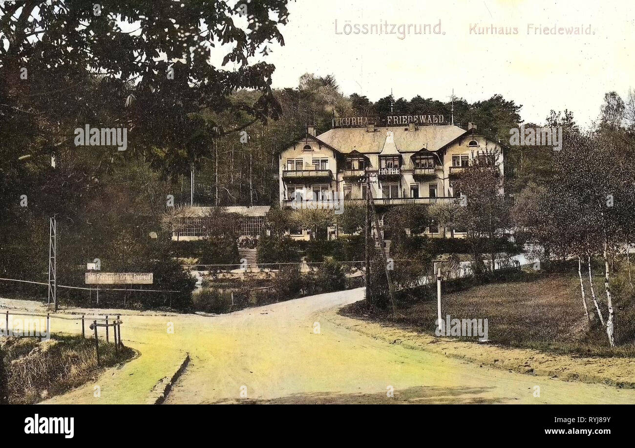 Bâtiments Spa en Saxe, Lößnitzgrund, 1909, Landkreis Meißen, Bad Kissingen, Kurhaus Bad Soden-Salmünster, Allemagne Banque D'Images