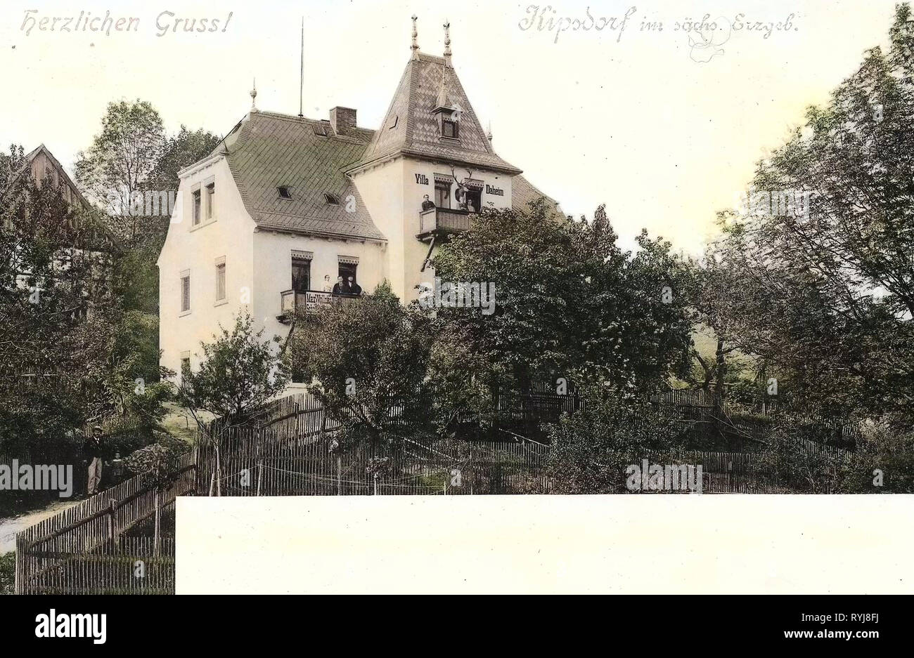 Villas en Saxe, 1899, Landkreis Sächsische Schweiz-Osterzgebirge, Kipsdorf, Villa Daheim, Allemagne Banque D'Images