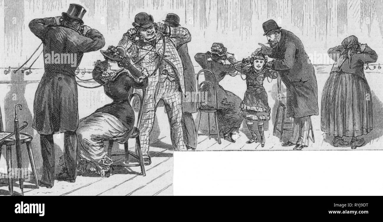 Des expositions, de l'industrie, l'électricité, l'exposition internationale de Munich, Glaspalast (Crystal Palace), 1882, l'artiste n'a pas d'auteur pour être effacé Banque D'Images