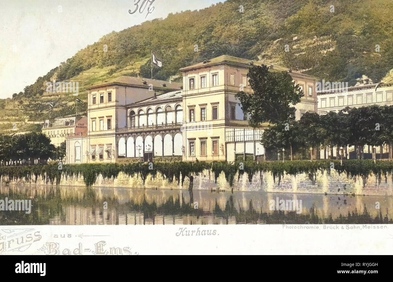 Bâtiments Spa en Allemagne, colorés, 1898, Rhénanie-Palatinat, Bad Ems, Kurhaus Banque D'Images