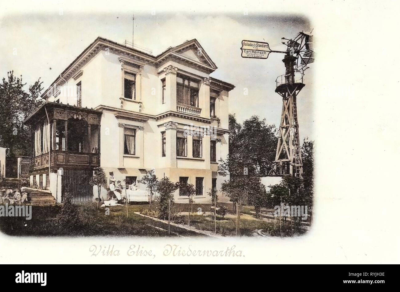Villas en Saxe, éoliennes en Saxe, Niederwartha, 1898, Dresde, Allemagne, Elise Villa Banque D'Images