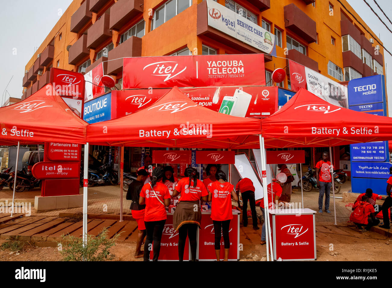 Entreprise de marketing, Ouagadougou, Burkina Faso. Banque D'Images