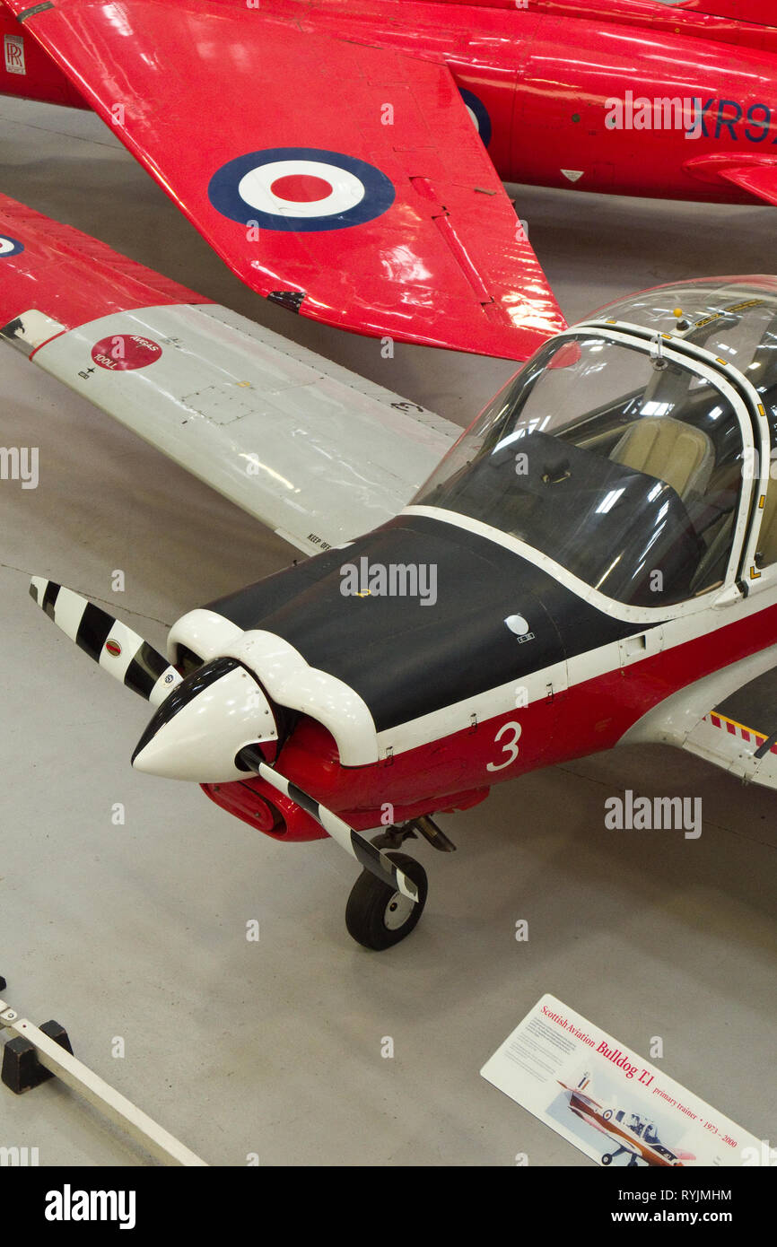Scottish Aviation Bulldog T.1, avions d'entraînement de base, UK Banque D'Images