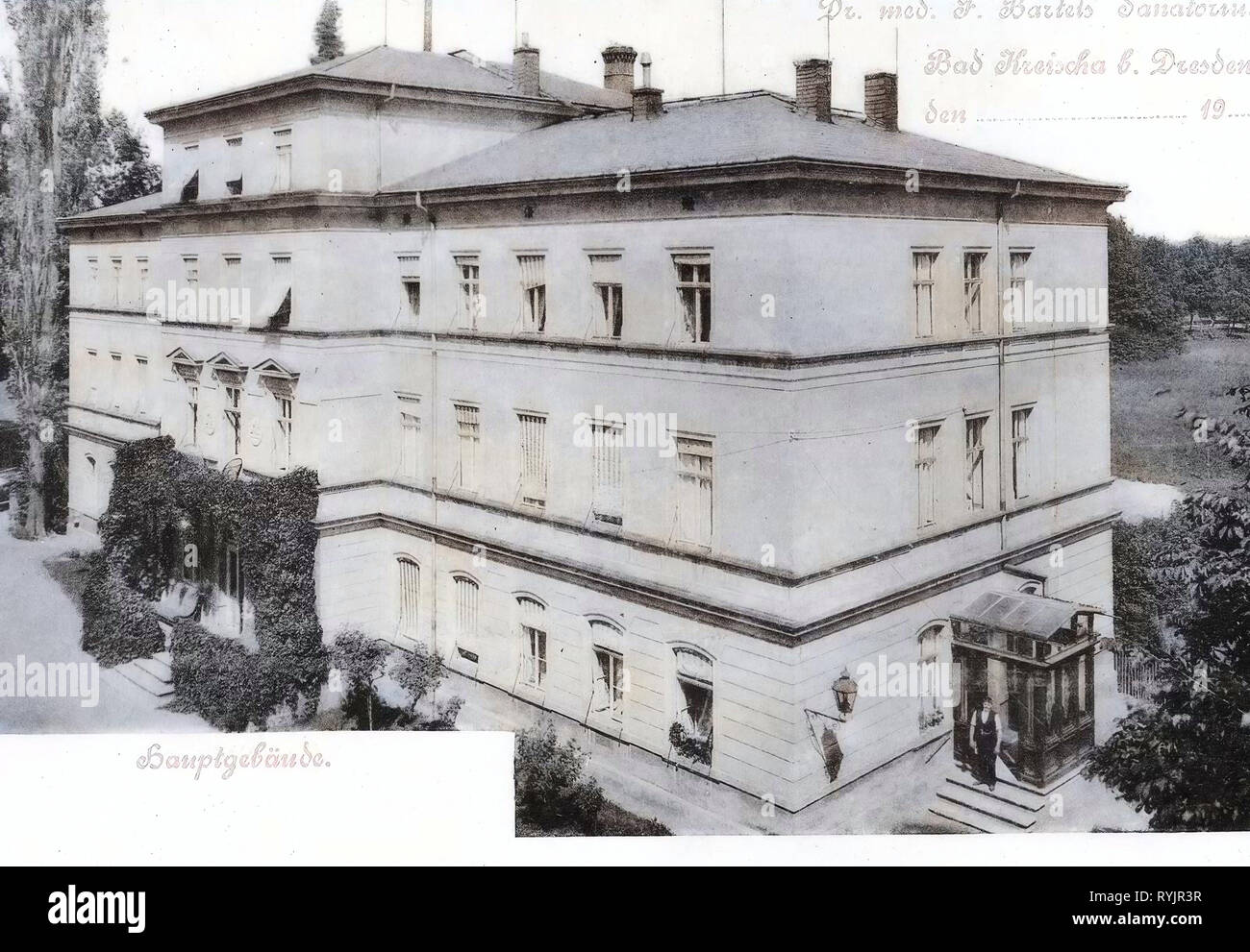 Bâtiments Spa en Saxe, Kreischa, 1899, Landkreis Sächsische Schweiz-Osterzgebirge, Sanatorium, Hauptgebäude, Allemagne Banque D'Images